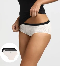 Lot de 3 boxers nœud noir en coton Les Pockets