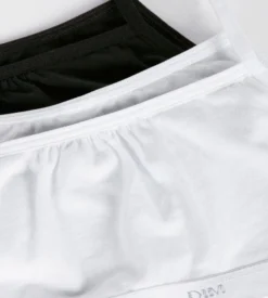 Lot de 2 brassières filles coton stretch Noir Blanc Les Pockets Ecodim
