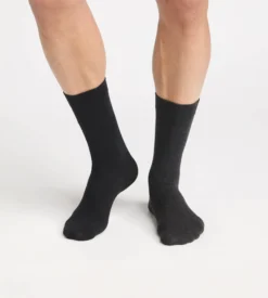 Lot de 2 chaussettes homme coton gris anthracite Thermo
