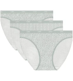 Lot de 3 culottes en coton stretch à motif animal Vert Les Pockets