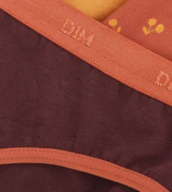 Lot de 3 culottes filles en coton motifs cerises Chocolat Les Pockets