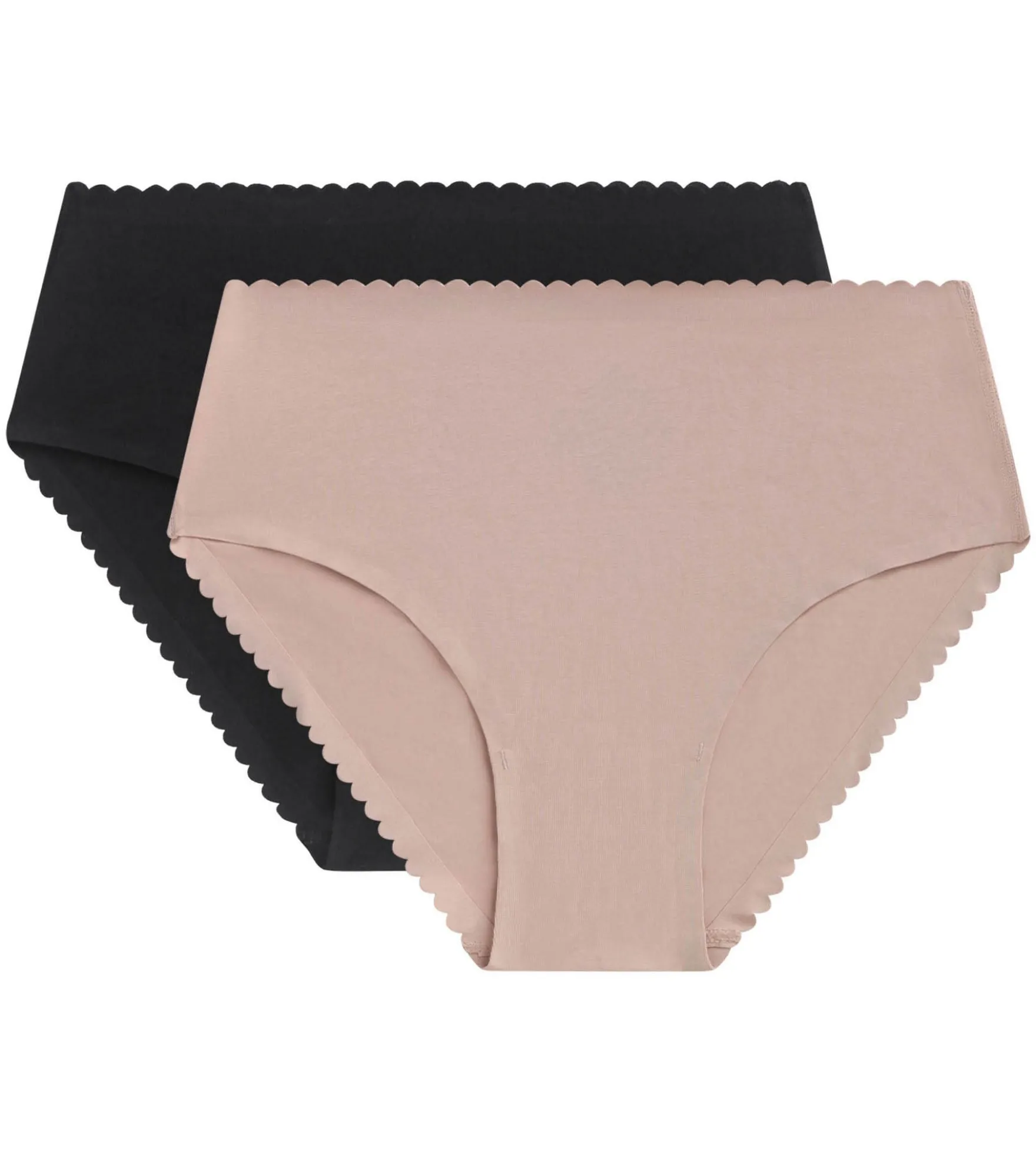 Lot de 2 culottes hautes en coton stretch Chair Noir Body Touch Easy