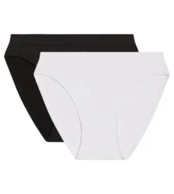 Lot de 2 culottes noir et blanc en microfibre - EcoDIM