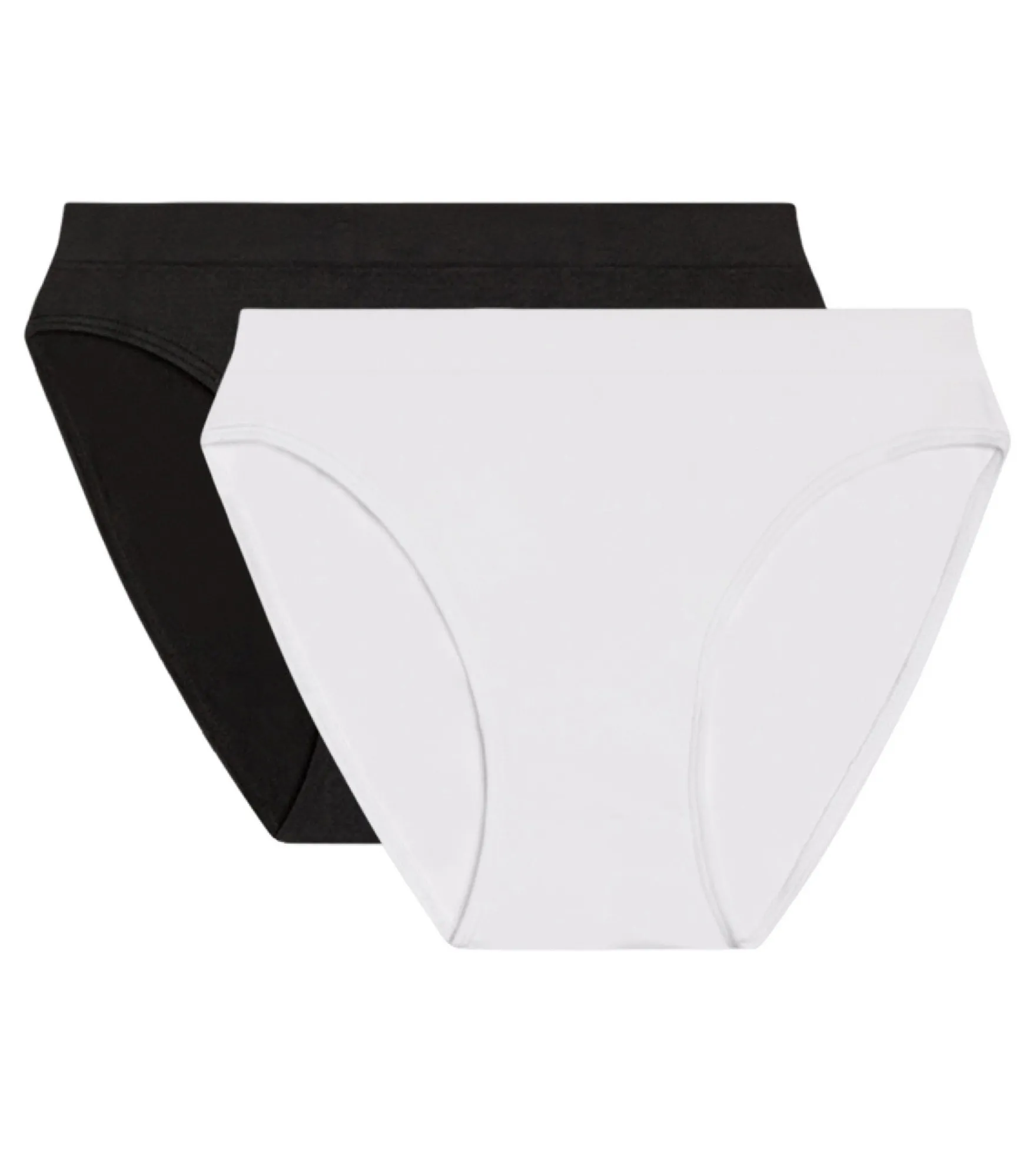 Lot de 2 culottes noir et blanc en microfibre - EcoDIM