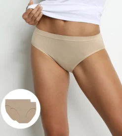 Lot de 2 culottes taille haute microfibre sans coutures New Skin Les Pockets Eco
