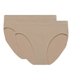 Lot de 2 culottes taille haute microfibre sans coutures New Skin Les Pockets Eco