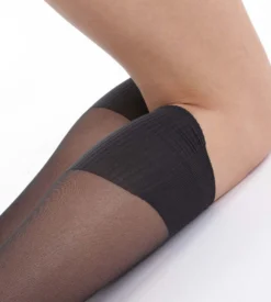 Lot de 2 mi-bas noirs AbsoluFlex transparents 20D