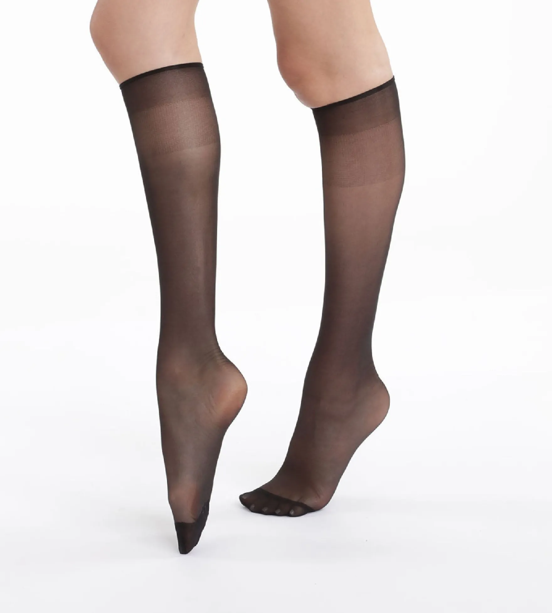 Lot de 2 mi-bas noir Sublim Voile Brillant 15D