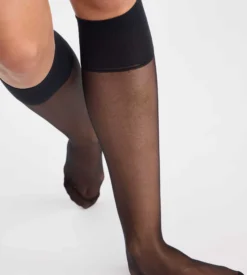 Lot de 2 mi-bas transparents noirs Resist