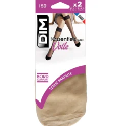Lot de 2 mi-bas voile capri Mes Essentiels 15D
