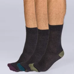 Lot de 3 mi-chaussettes Mix and Match Homme Coton Style