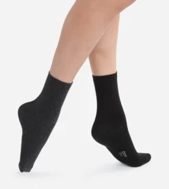 Lot de 2 paires anthracites et noires Femme