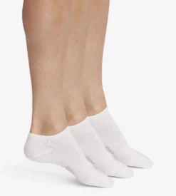 Lot de 3 paires de chaussettes courtes homme Blanc Dim Coton