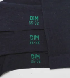 Lot de 2 paires de chaussettes femme en coton bio Bleu Marine Dim Good