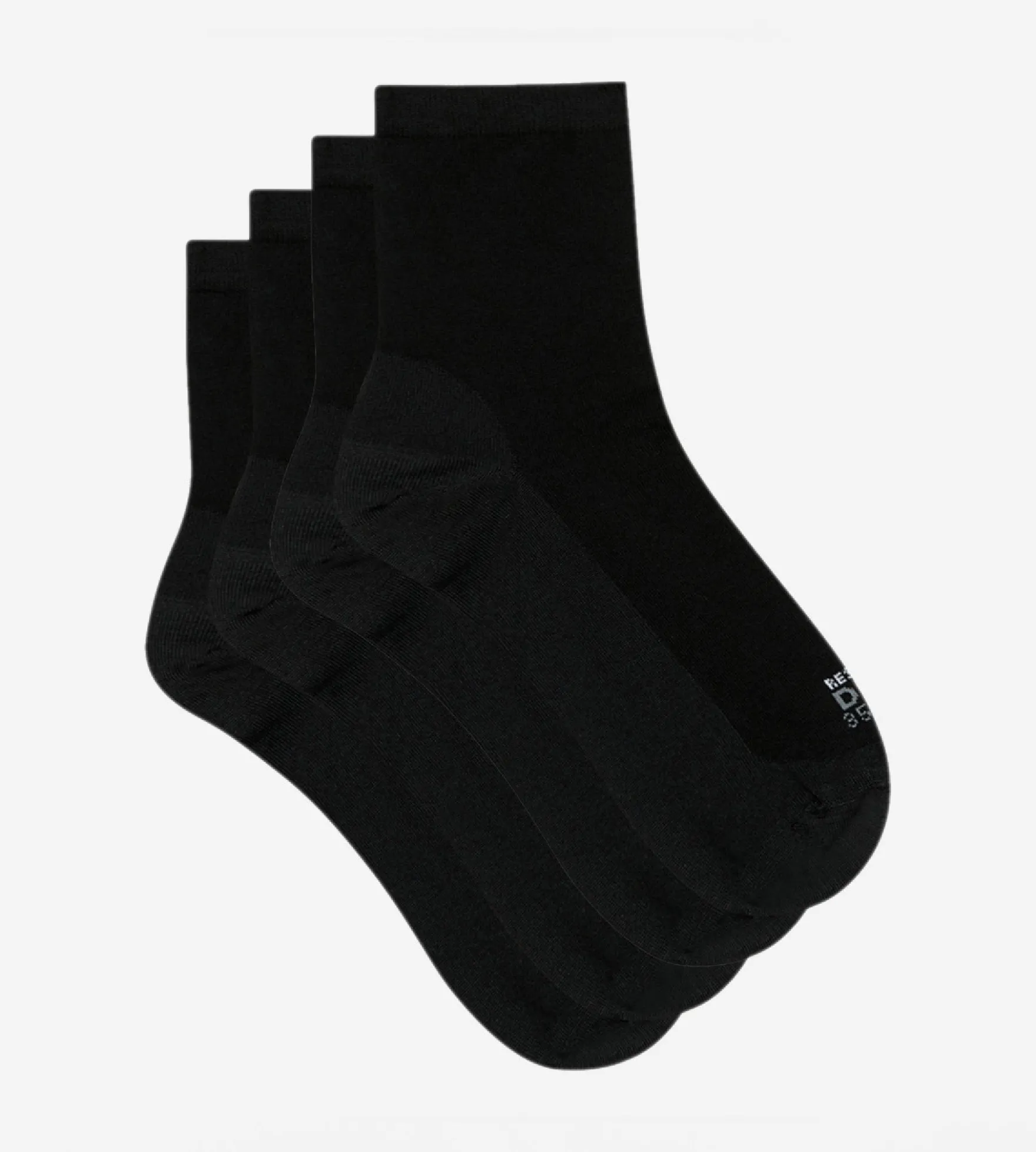 Lot de 2 paires de chaussettes femme tissu renforcé Noir Ultra Resist