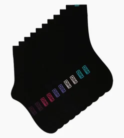 Lot de 5 paires de chaussettes femme en coton Noir EcoDim