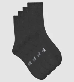 Lot de 2 paires de chaussettes femme en viscose Anthracite Dim Bambou