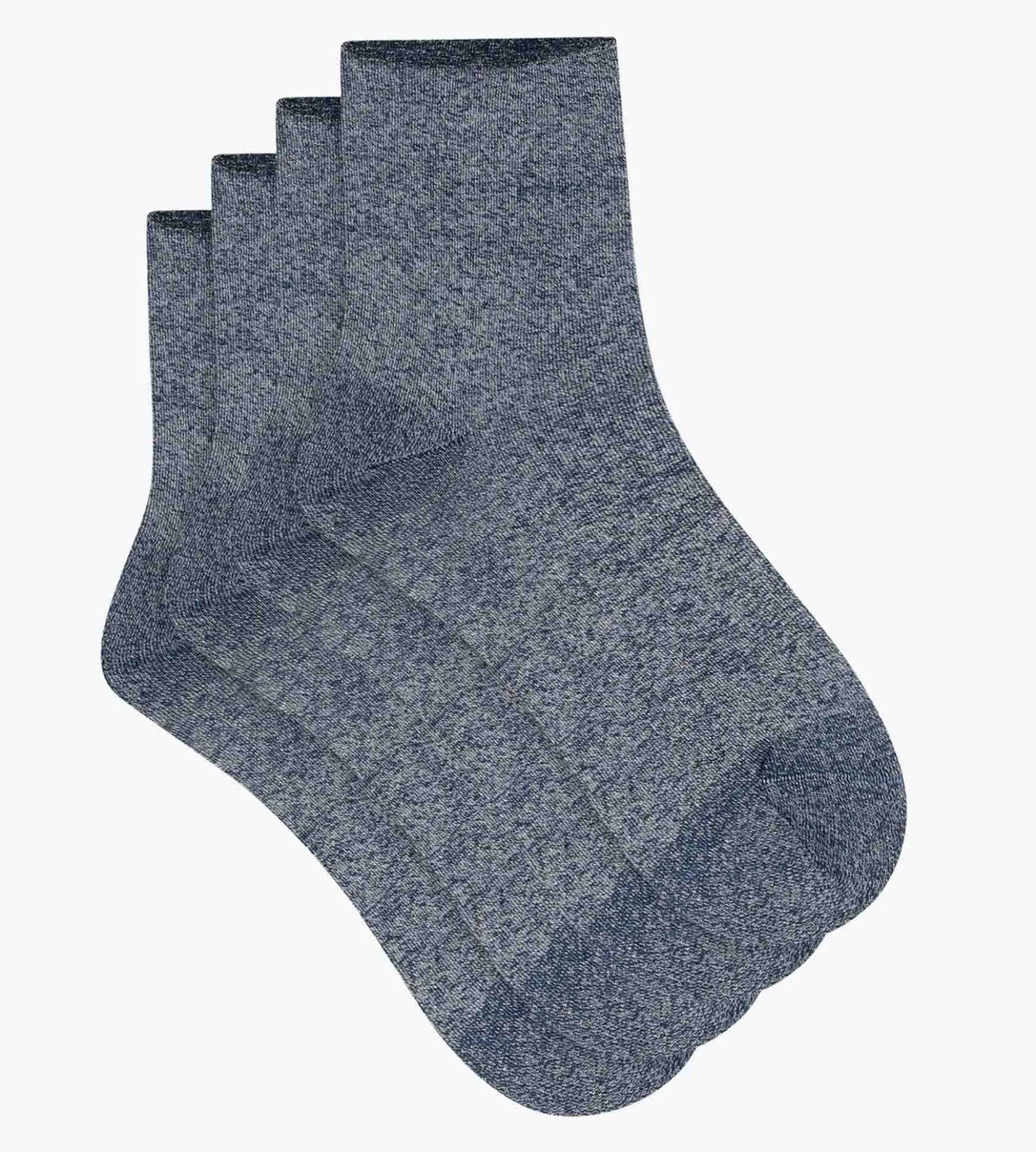 Lot de 2 paires de chaussettes femme lurex Bleu Marine Dim Mode