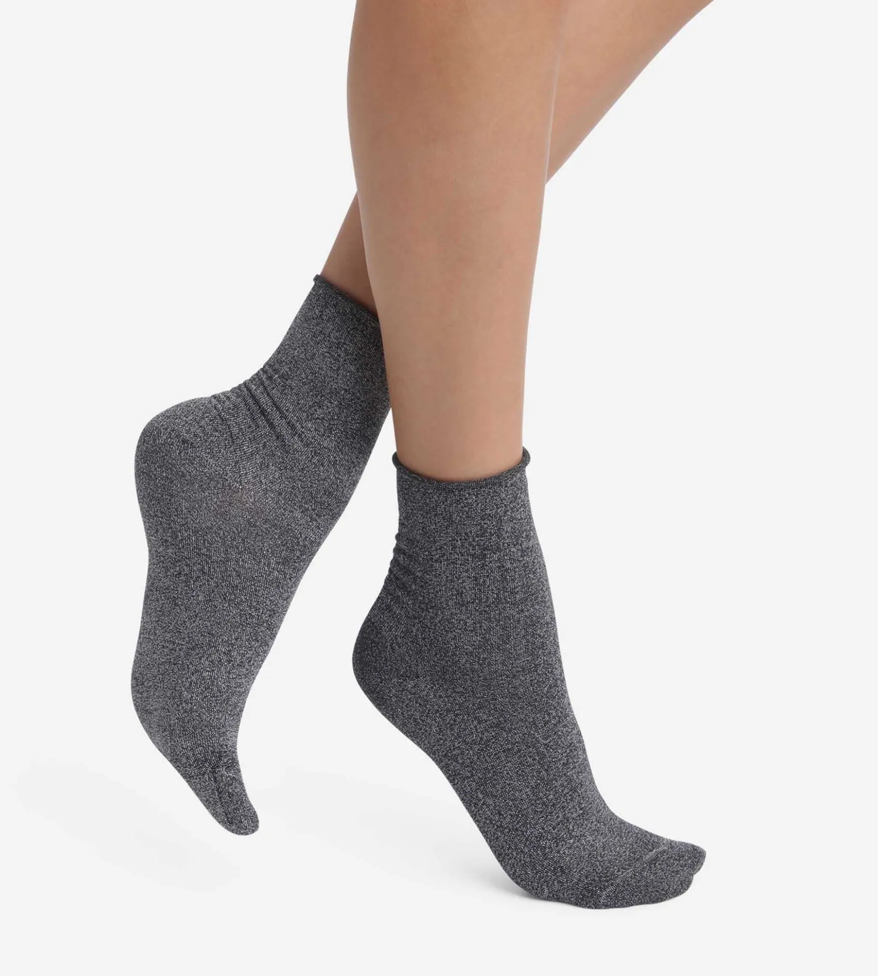 Lot de 2 paires de chaussettes femme lurex Noir Dim Mode
