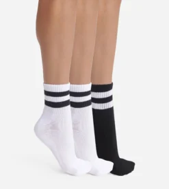 Lot de 3 paires de chaussettes femme Blanc Noir EcoDim Sport