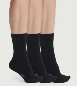 Lot de 3 paires de chaussettes femme Noir Coton Nice Price
