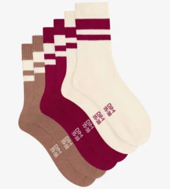 Lot de 3 paires de chaussettes femme en coton Café EcoDim Sport