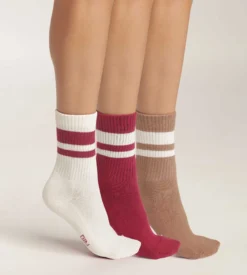 Lot de 3 paires de chaussettes femme en coton Café EcoDim Sport