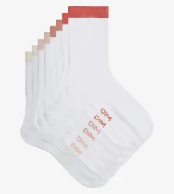 Lot de 4 paires de chaussettes femme Blanc EcoDim Mode