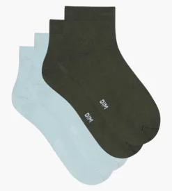 Lot de 2 paires de chaussettes femme Vert Bleu Skin