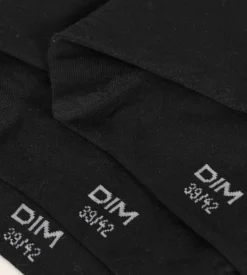 Lot de 3 paires de chaussettes homme Noir Dim Coton Confort