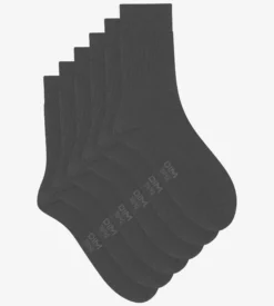 Lot de 3 paires de chaussettes homme Anthracite Dim Coton Confort