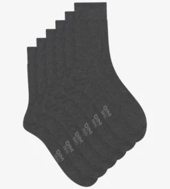 Lot de 3 paires de chaussettes homme Anthracite Chiné Dim Coton