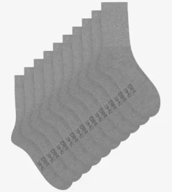Lot de 5 paires de chaussettes homme Gris Chiné EcoDim Sport