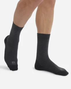 Lot de 2 paires de chaussettes homme Anthracite Chiné Ultra Resist