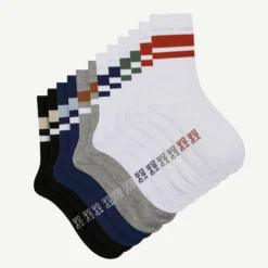 Lot de 6 paires de chaussettes homme en coton Multicolore EcoDim Sport