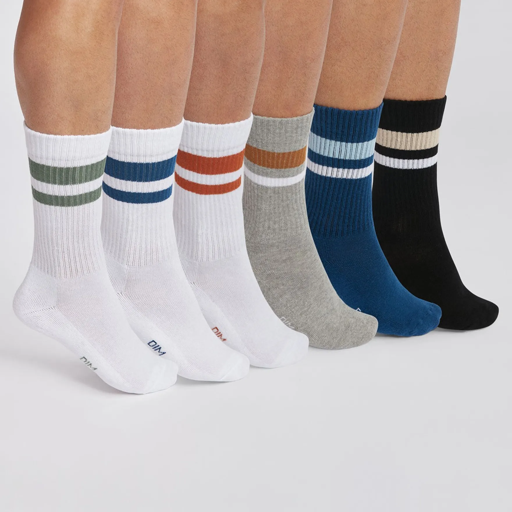 Lot de 6 paires de chaussettes homme en coton Multicolore EcoDim Sport