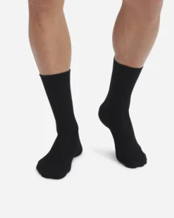 Lot de 2 paires de chaussettes homme en viscose noire Dim Bambou
