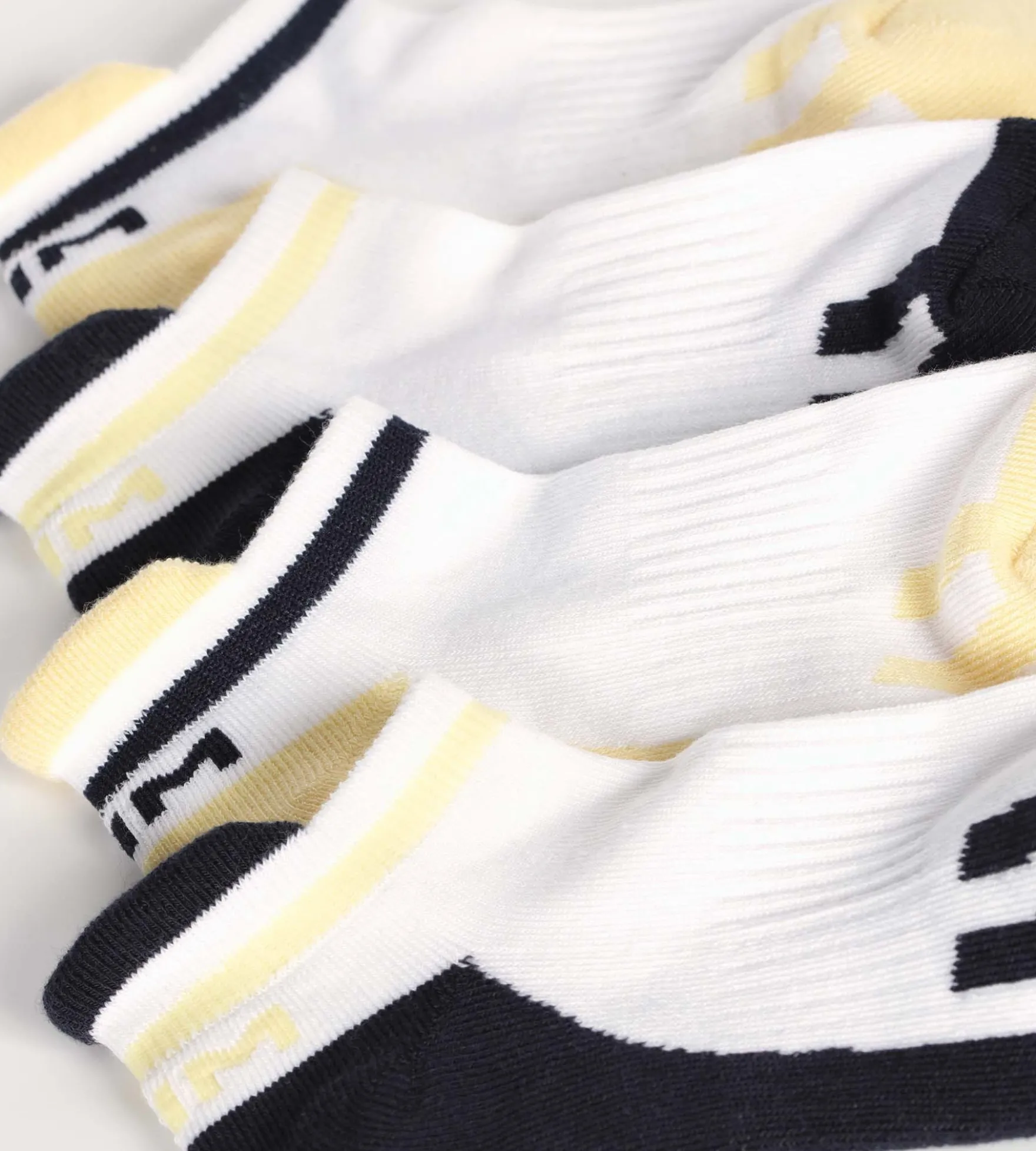 Lot de 2 paires de chaussettes unisexe retro Marine Jaune Dim Sport