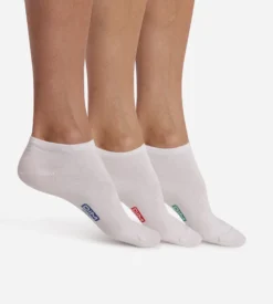 Lot de 3 paires de socquettes blanches en coton Homme