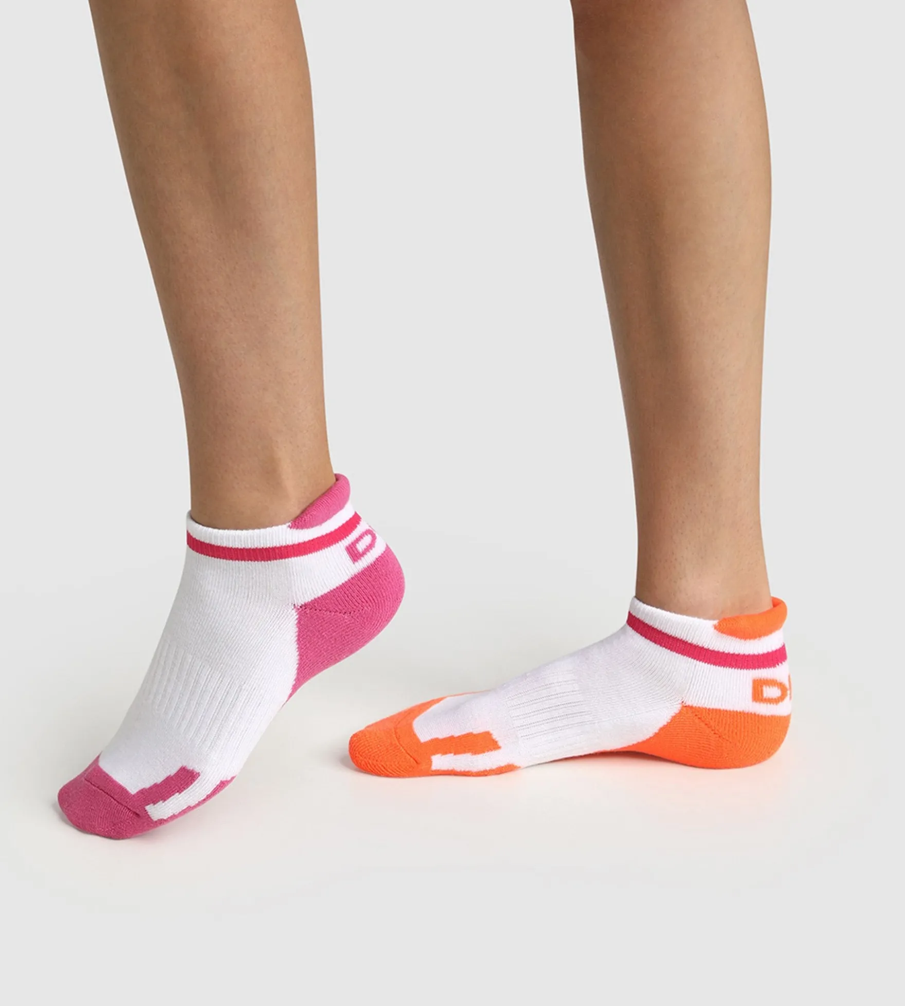 Lot de 2 paires de socquettes enfant rétro Rose Corail Dim Sport