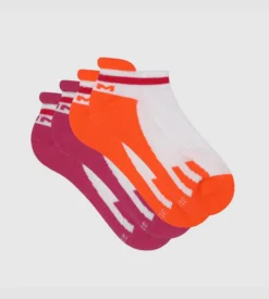 Lot de 2 paires de socquettes enfant rétro Rose Corail Dim Sport