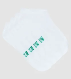 Lot de 2 paires de socquettes femme en coton bio Blanc Dim Good