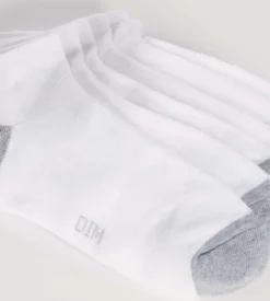 Lot de 3 paires de socquettes femme en coton Blanc Gris EcoDim Sport