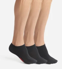 Lot de 3 paires de socquettes homme Noir Dim Coton