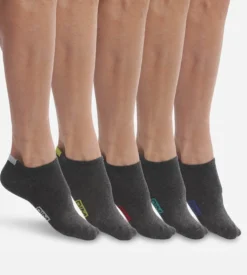 Lot de 5 paires de socquettes homme en coton Gris Moyen EcoDim