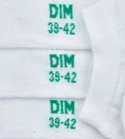 Lot de 2 paires de socquettes homme en coton bio Blanc Dim Good
