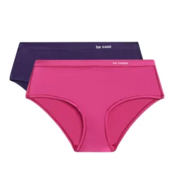 Lot de 2 shorties femme en microfibre Fuchsia et Violet Oh My Dim’s