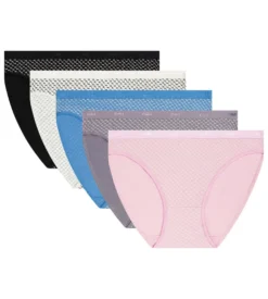 Lot de 5 slips femme coton stretch logo Dim Les Pockets