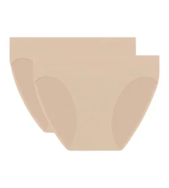 Lot de 2 slips femme en microfibre Chair sans couture Dim Les Pockets