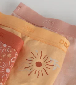 Lot de 3 slips fille en coton stretch motif soleil Les Pockets